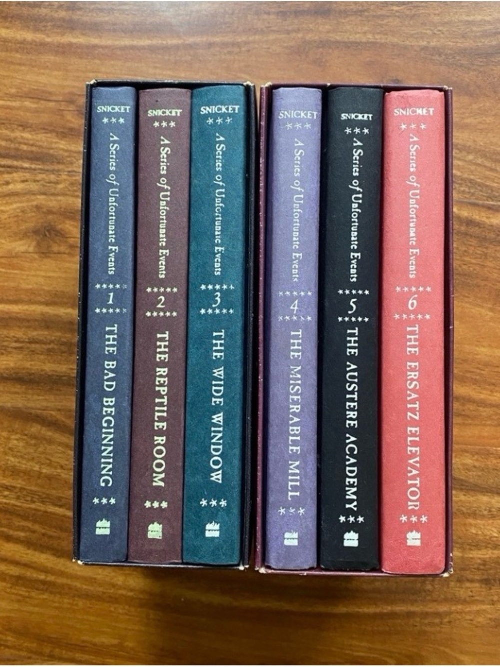 A Series of Unfortunate Events By Lemony Snicket Books 1-6 Hardcover